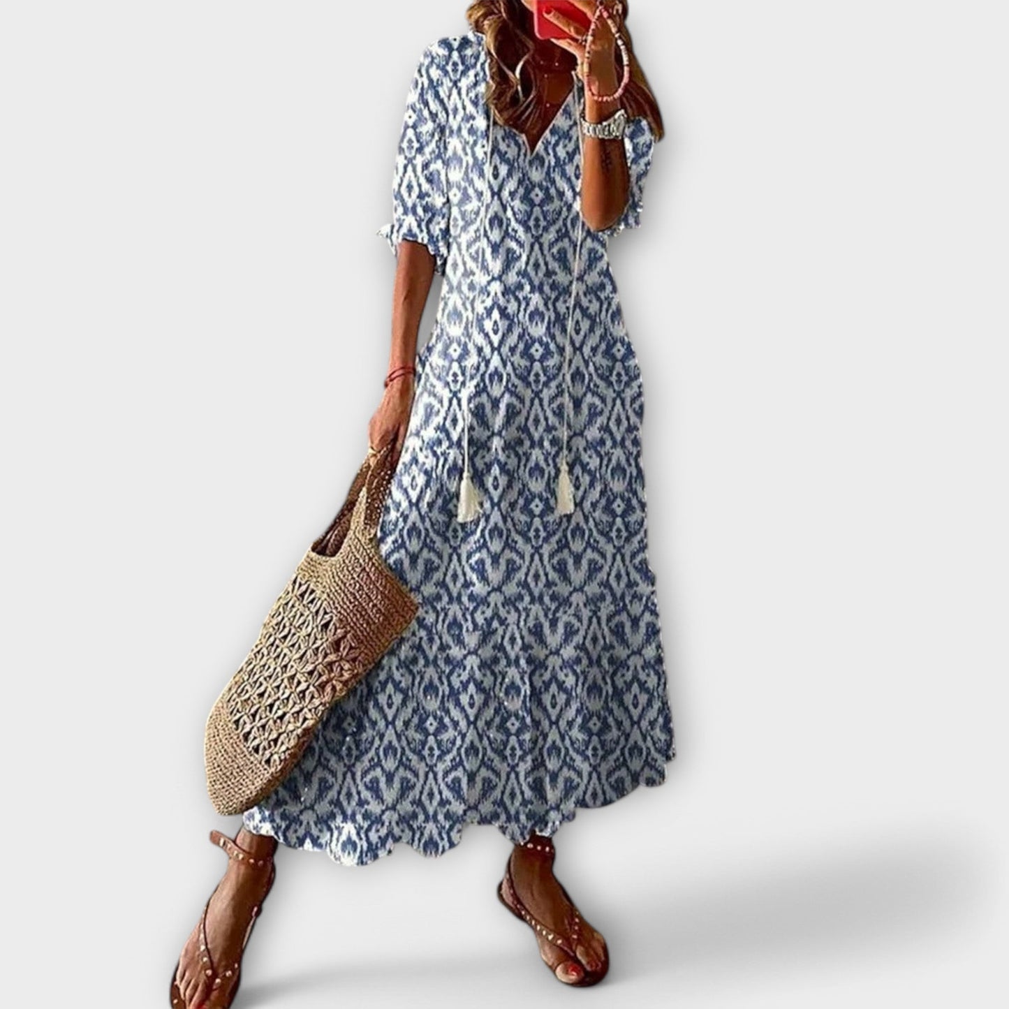 Helga | Vestido Maxi Bohemio Elegante