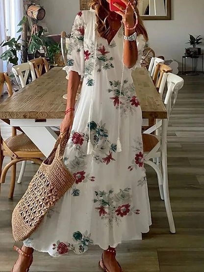 Diana - Vestido Boho con Cobertura de Barriga