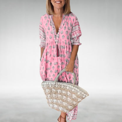 EMILIA – VESTIDO MAXI FLORAL BOHO