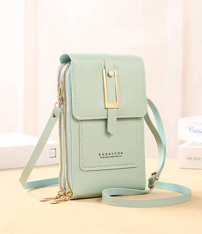Bolso de Cuero Cruzado para Teléfono Móvil