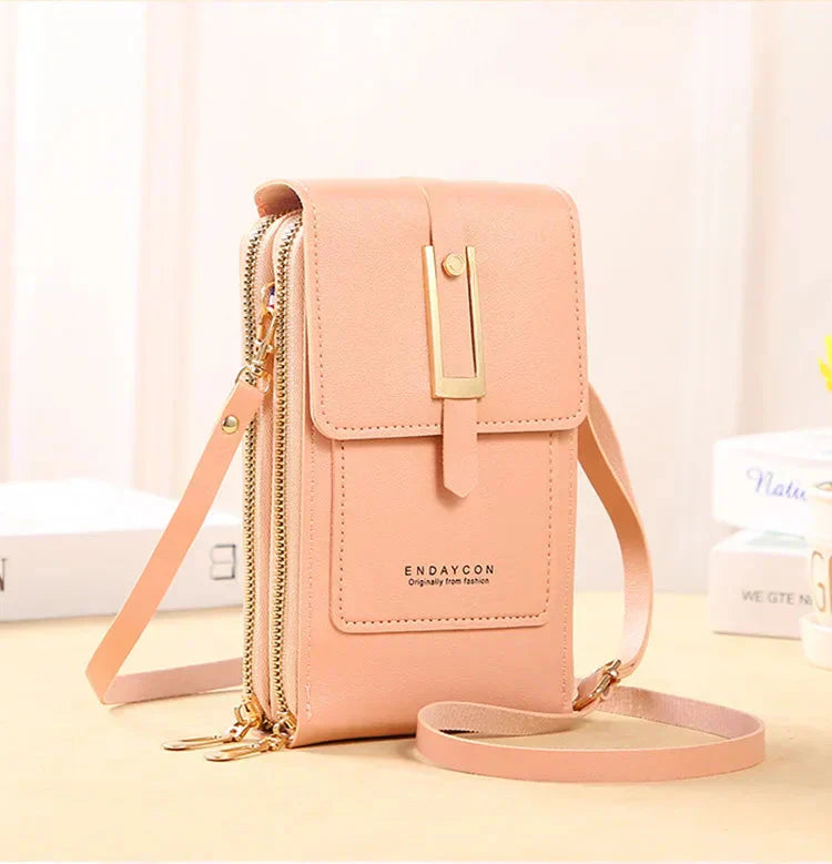 Bolso de Cuero Cruzado para Teléfono Móvil