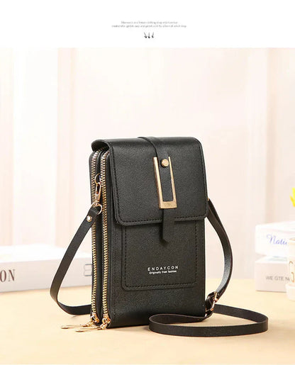 Bolso de Cuero Cruzado para Teléfono Móvil