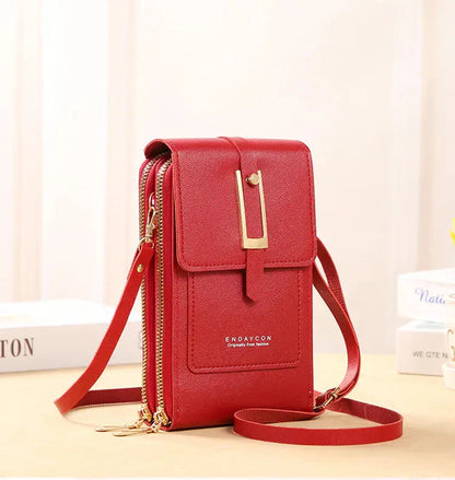 Bolso de Cuero Cruzado para Teléfono Móvil