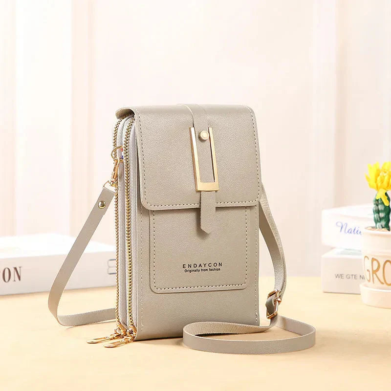 Bolso de Cuero Cruzado para Teléfono Móvil