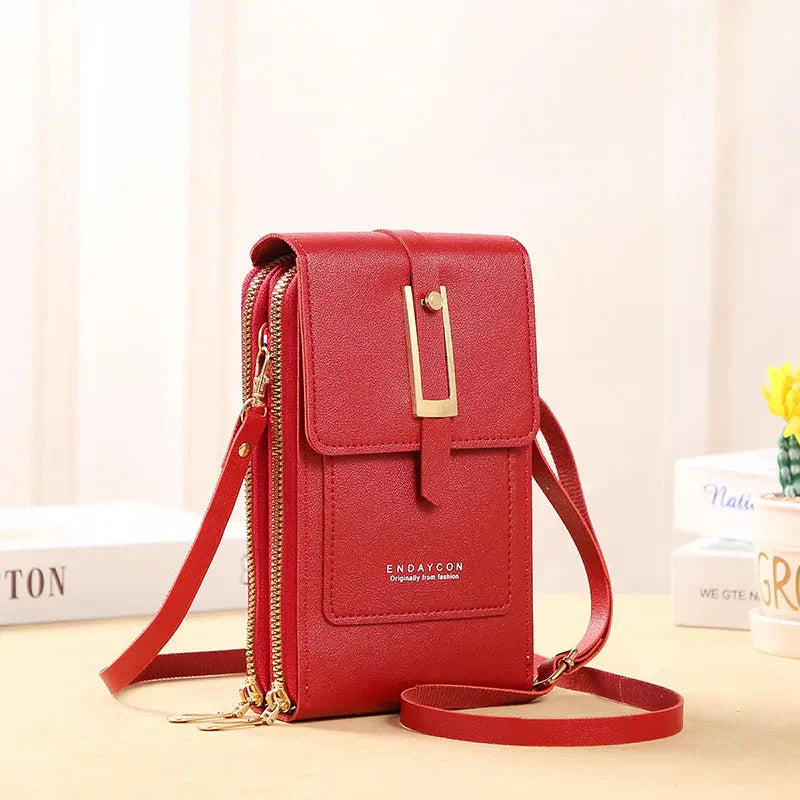 Bolso de Cuero Cruzado para Teléfono Móvil