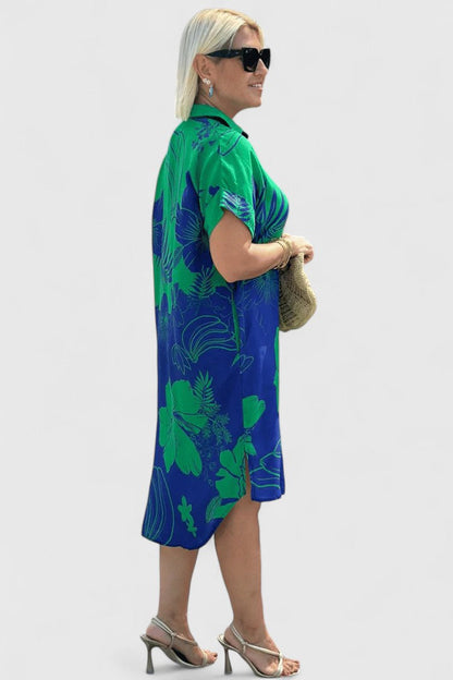LUCY – VESTIDO CAMISERO TROPICAL BLOOM