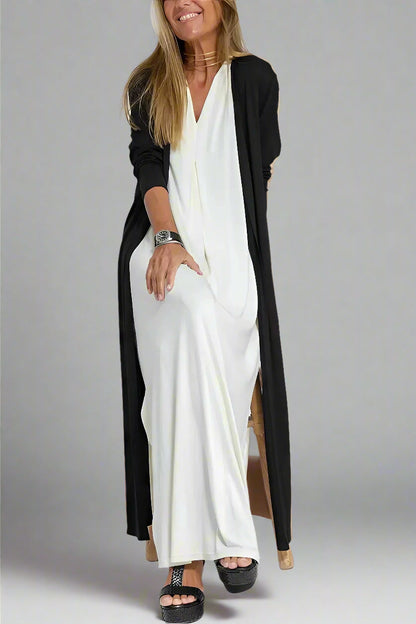 Elfriede | Vestido Maxi Elegante con Cárdigan Gratis para Cada Ocasión
